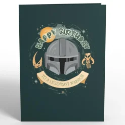 Lovepop Birthday|Star Wars|Star Wars™ The Mandalorian™ Legendary Warrior Birthday Pop-Up Card