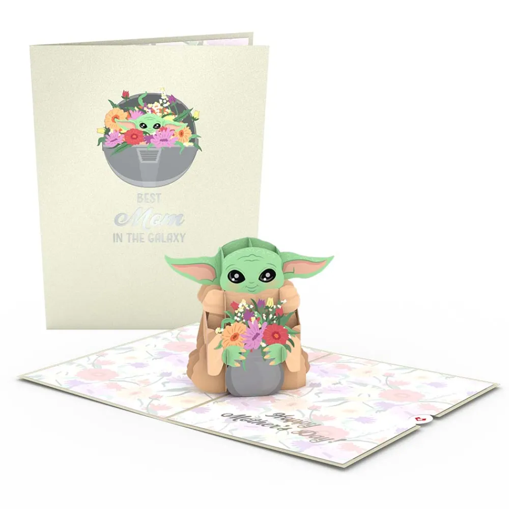 Lovepop Card & Gift Bundles|Mother'S Day 5/11|Star Wars™ The Mandalorian™ Grogu™ Floral Mother’s Day Bundle