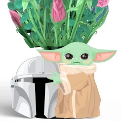 Lovepop Pop-Up Bouquets|Card & Gift Bundles|Star Wars™ The Mandalorian™ Grogu™ Birthday Pop-Up Card & Flower Buds Bouquet Bundle