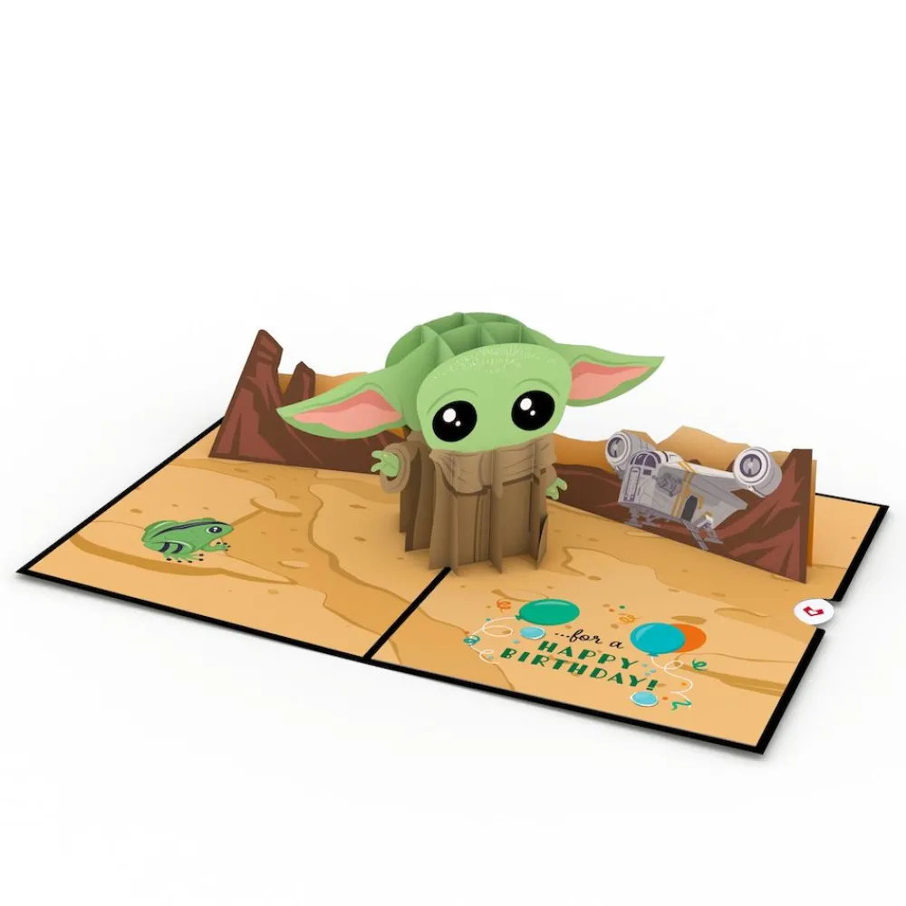 Lovepop Pop-Up Bouquets|Card & Gift Bundles|Star Wars™ The Mandalorian™ Grogu™ Birthday Pop-Up Card & Flower Buds Bouquet Bundle
