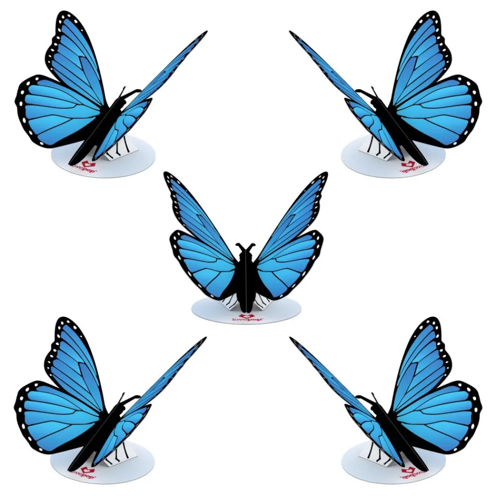 Lovepop Pop-Up Stickers|Kids|Stickerpop™: Blue Morpho Butterfly (5-Pack)