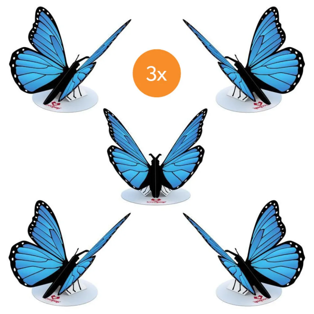 Lovepop Pop-Up Stickers|Kids|Stickerpop™: Blue Morpho Butterfly (15-Pack)