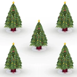 Lovepop Pop-Up Stickers|Christmas 12/25|Stickerpop™: Festive Christmas Tree (5-Pack)