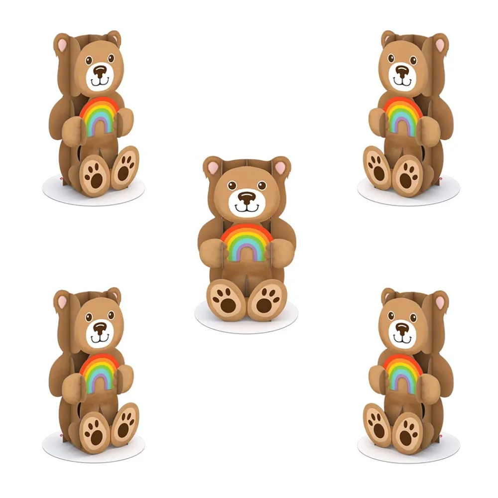 Lovepop Pop-Up Stickers|Kids|Stickerpop™: Rainbow Bear (5-Pack)