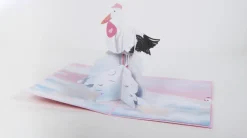 Lovepop Baby|Congratulations|Stork Baby Pink Pop-Up Card