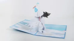 Lovepop Baby|Congratulations|Stork Blue Pop-Up Card