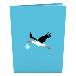 Lovepop Baby|Congratulations|Stork Blue Pop-Up Card