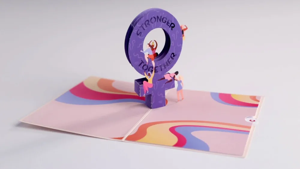 Lovepop Greeting Cards|International Women'S Day 3/8|Stronger Together Pop-Up Card