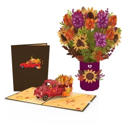 Lovepop Pop-Up Bouquets|Card & Gift Bundles|Sunflower & Fall Truck Bundle