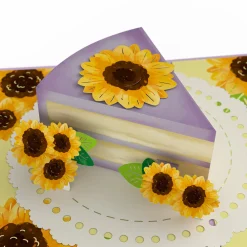 Lovepop Birthday|Sunflower Birthday Cake Slice Pop-Up Card and Sentiment Set