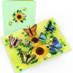 Lovepop Greeting Cards|Just Because|Sunflower Butterflies Pop-Up Card