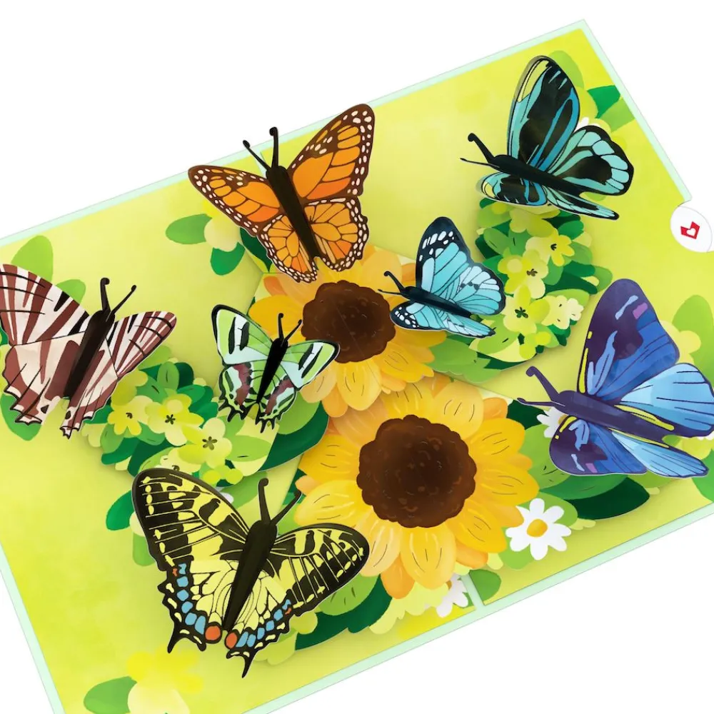 Lovepop Greeting Cards|Just Because|Sunflower Butterflies Pop-Up Card