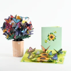 Lovepop Pop-Up Bouquets|Card & Gift Bundles|Sunflower Butterfly Bundle