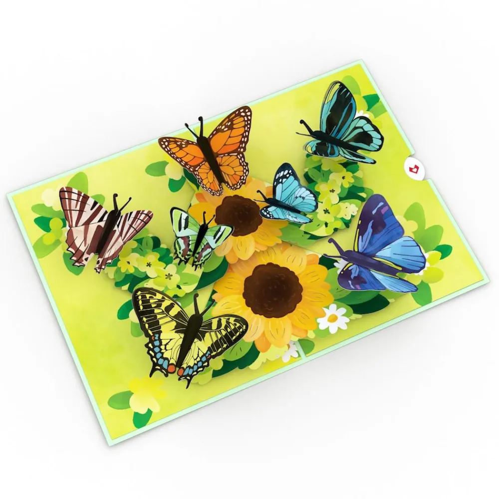 Lovepop Pop-Up Bouquets|Card & Gift Bundles|Sunflower Butterfly Bundle