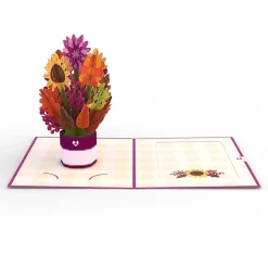 Lovepop Pop-Up Bouquets|Get Well|Sunflower Card with Mini Bouquet