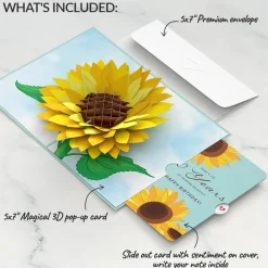 Lovepop Birthday|Sunflower 50th Birthday Pop-Up Card and Sentiment Set