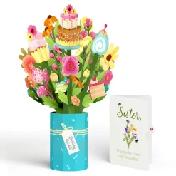 Lovepop Pop-Up Bouquets|Birthday|Sweet Birthday Wishes Bouquet and Sentiment Set for Sister