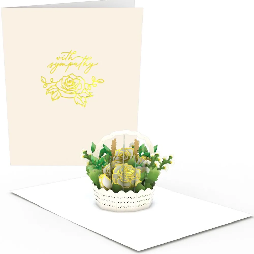 Lovepop Sympathy|Sympathy Flower Basket: Paperpop® Card