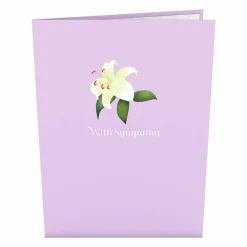 Lovepop Greeting Cards|Sympathy|Sympathy Lily Pop-Up Card