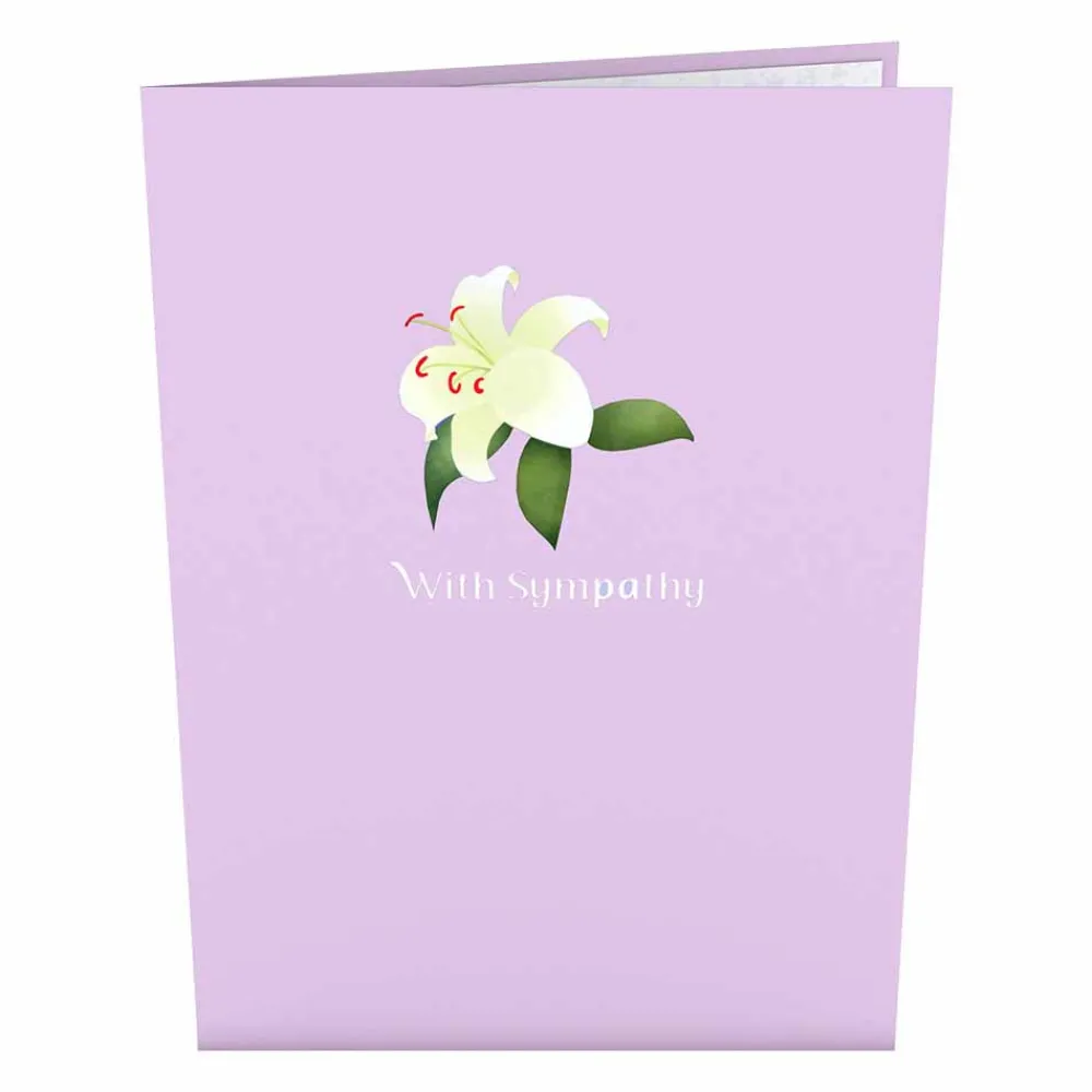 Lovepop Greeting Cards|Sympathy|Sympathy Lily Pop-Up Card
