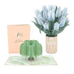 Lovepop Pop-Up Bouquets|Card & Gift Bundles|Sympathy Tree and Tulips Bundle
