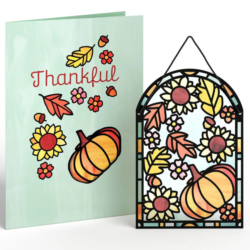 Lovepop Suncatcher Cards|Decor|Thankful Harvest Suncatcher Card