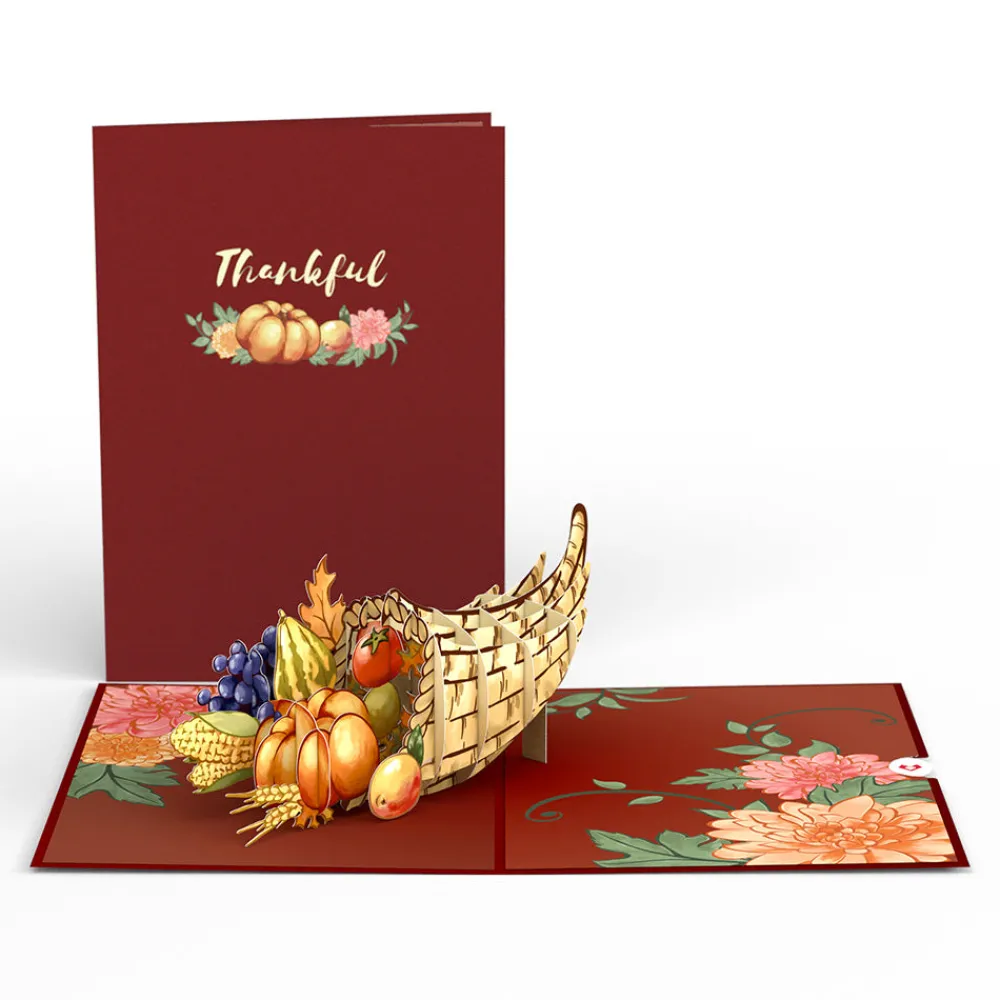 Lovepop Thanksgiving 11/27|Thanksgiving Cornucopia Pop-Up Card