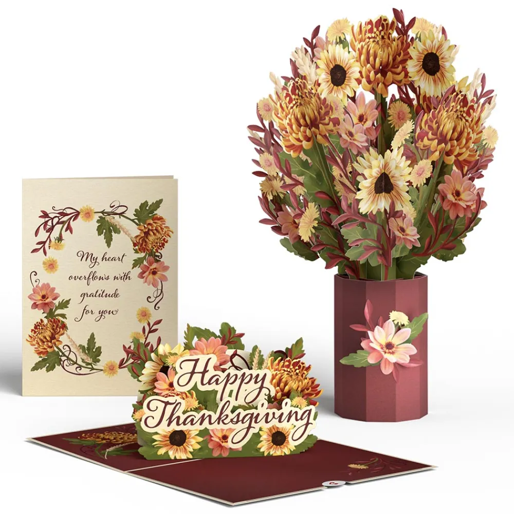 Lovepop Pop-Up Bouquets|Card & Gift Bundles|Thanksgiving Gratitude Pop-Up Card & Bouquet Bundle