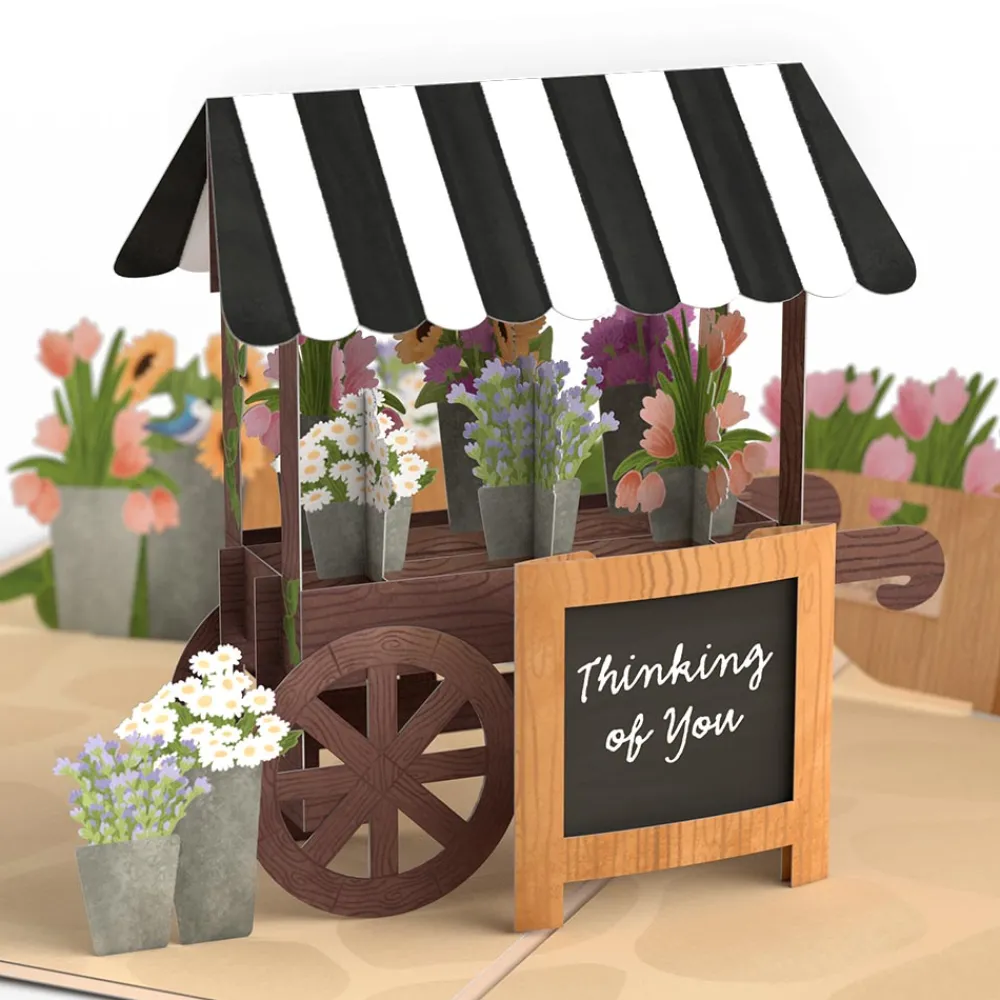 Lovepop Greeting Cards|Just Because|Thinking of You Flower Cart Pop-Up Card