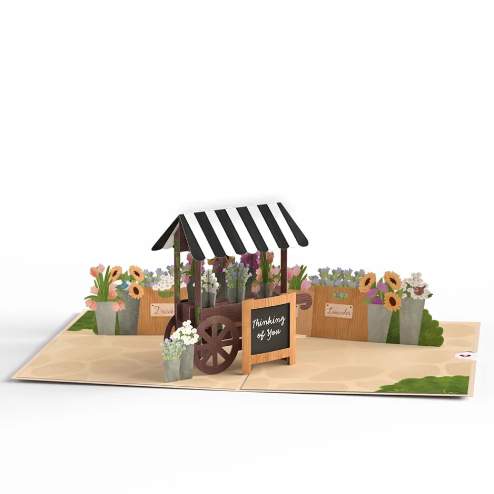 Lovepop Greeting Cards|Just Because|Thinking of You Flower Cart Pop-Up Card