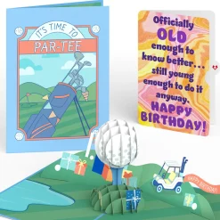 Lovepop Birthday|Him|Time to Par-Tee Birthday Golf Pop-Up Card and Sentiment Set