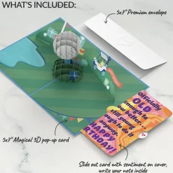 Lovepop Birthday|Him|Time to Par-Tee Birthday Golf Pop-Up Card and Sentiment Set