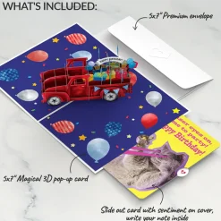 Lovepop Birthday|Truckloads of Birthday Wishes with Cat Laser Eyes Pop-Up Card and Sentiment Set