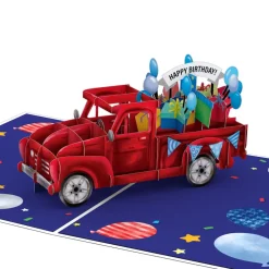 Lovepop Birthday|Truckloads of Birthday Wishes with Cat Laser Eyes Pop-Up Card and Sentiment Set