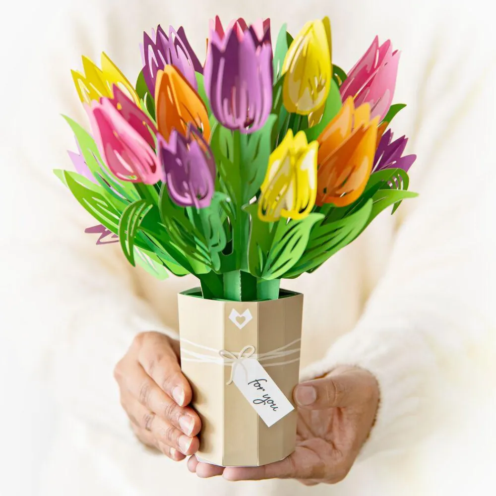 Lovepop Pop-Up Bouquets|Card & Gift Bundles|Tulip & Blue Morpho Butterfly Bundle