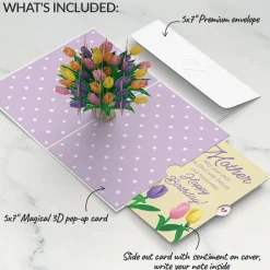 Lovepop Birthday|Mom|Tulips Birthday Pop-Up Card and Sentiment Set for Mother
