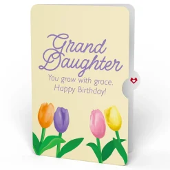 Lovepop Birthday|Tulips Birthday Pop-Up Card and Sentiment Set for Granddaughter