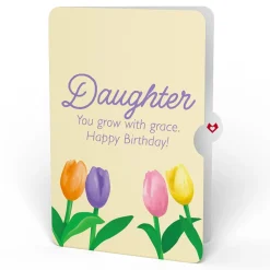 Lovepop Birthday|Tulips Birthday Pop-Up Card and Sentiment Set for Daughter