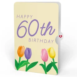 Lovepop Birthday|Tulips 60th Birthday Pop-Up Card and Sentiment Set