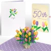Lovepop Birthday|Tulips 50th Birthday Pop-Up Card and Sentiment Set
