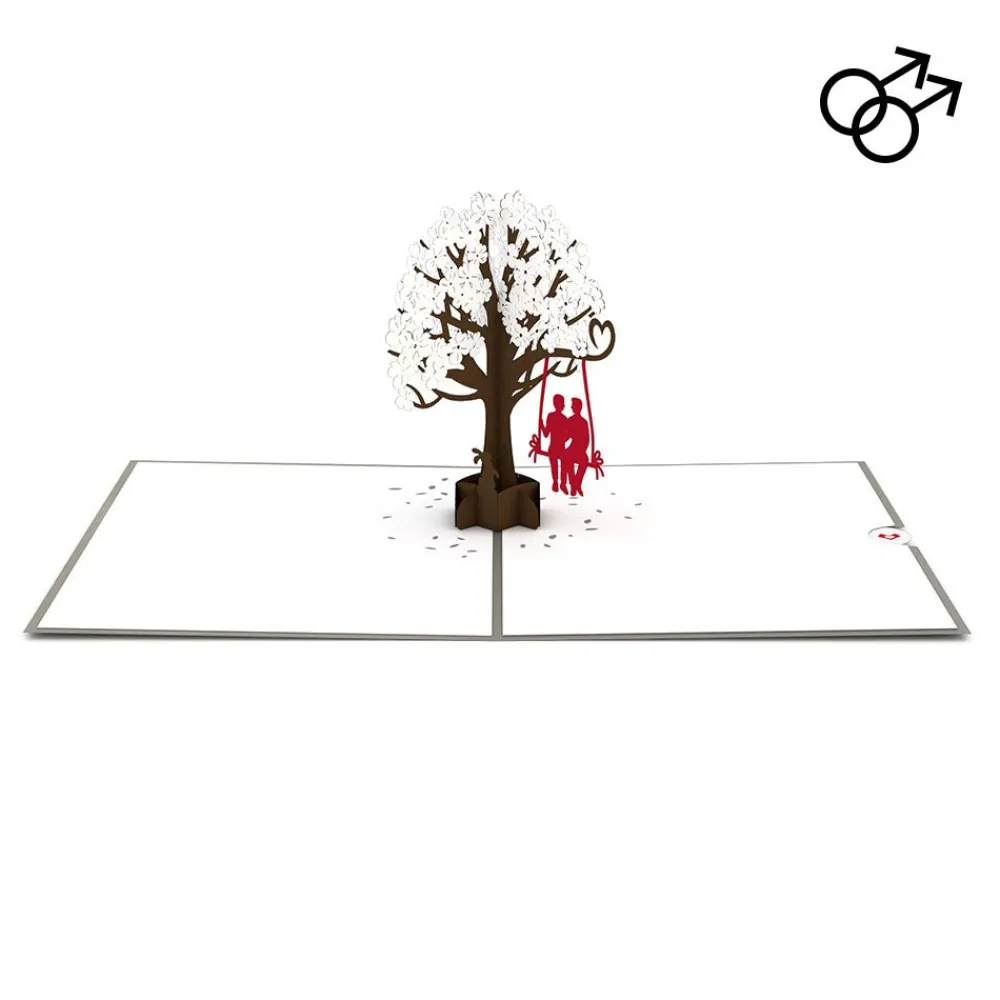 Lovepop Valentine'S Day 2/14|Him|Two Guys on a Swing Pop-Up Card