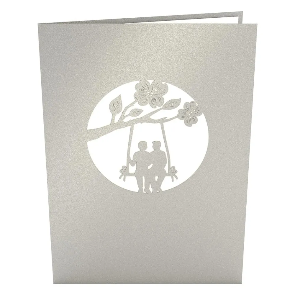 Lovepop Valentine'S Day 2/14|Him|Two Guys on a Swing Pop-Up Card