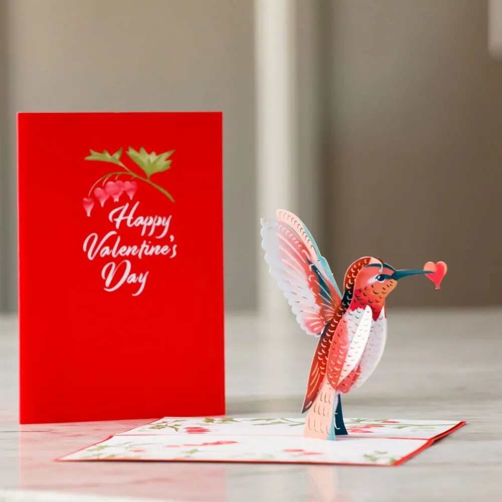 Lovepop Valentine'S Day 2/14|Her|Valentine’s Day Hummingbird Pop-Up Card