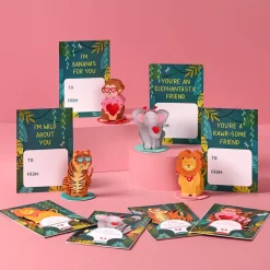 Lovepop Valentine'S Day 2/14|Kids|Valentine’s Day Safari Assorted Cards Kids Classroom 24-Pack