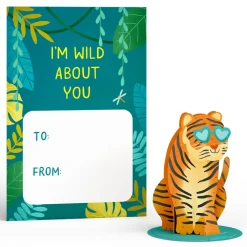 Lovepop Valentine'S Day 2/14|Kids|Valentine’s Day Safari Assorted Cards Kids Classroom 24-Pack