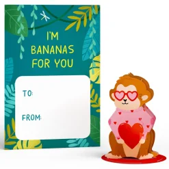Lovepop Valentine'S Day 2/14|Kids|Valentine’s Day Safari Assorted Cards Kids Classroom 24-Pack