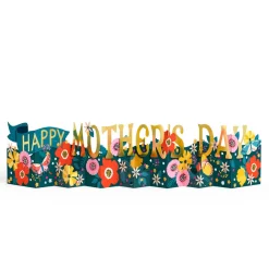 Lovepop Decor|Mother'S Day 5/11|Vibrant Blooms Mother's Day Loooooong Card™ (Expands to 2 feet)