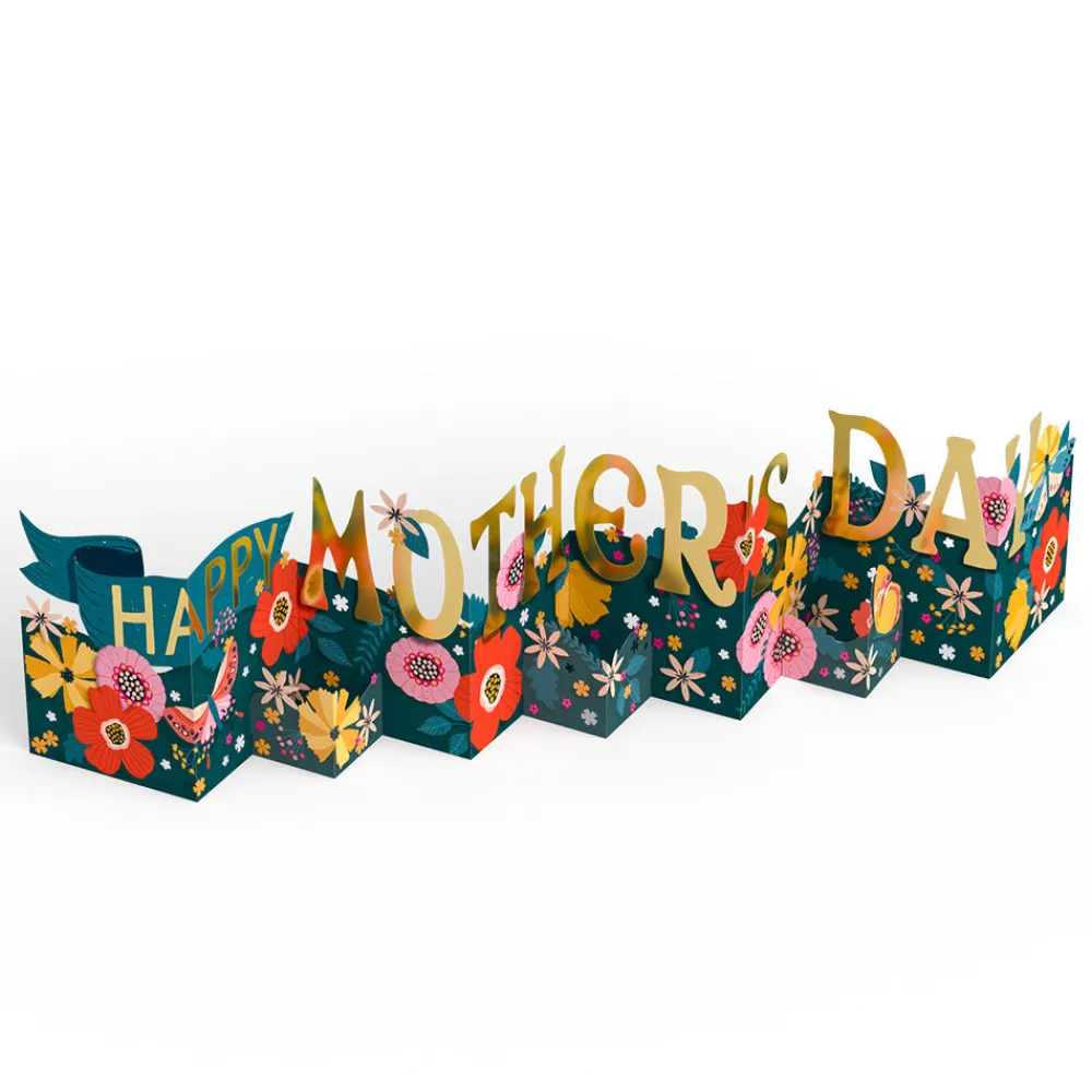 Lovepop Decor|Mother'S Day 5/11|Vibrant Blooms Mother's Day Loooooong Card™ (Expands to 2 feet)