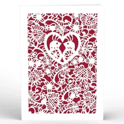 Lovepop Greeting Cards|Anniversary|Vintage Love Birds Valentine's Day Pop-Up Card