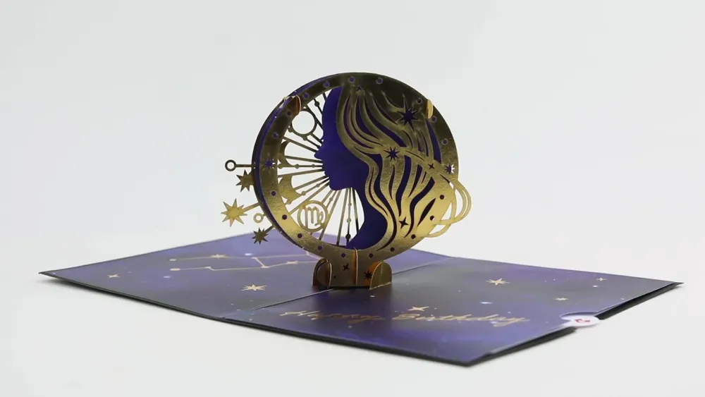 Lovepop Birthday|Her|Virgo Zodiac Birthday Pop-Up Card